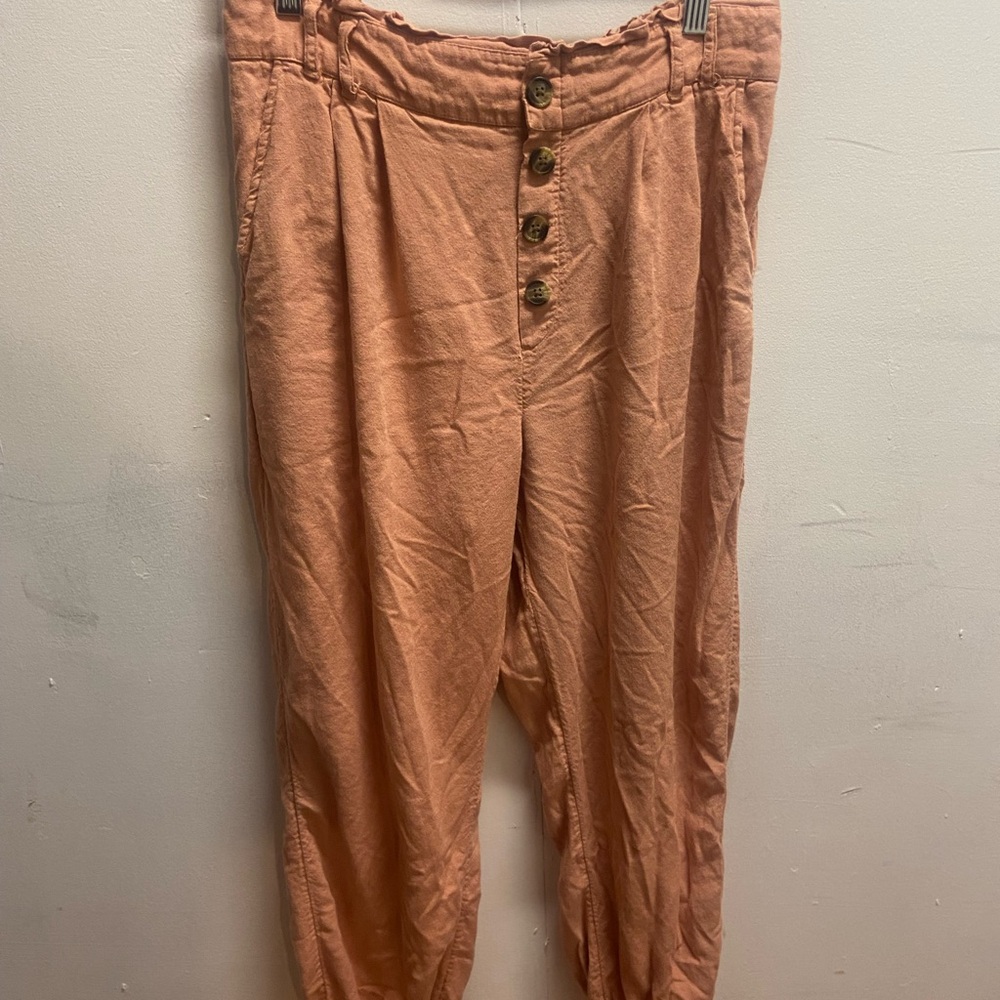 Women  peach  Button-Up Pants